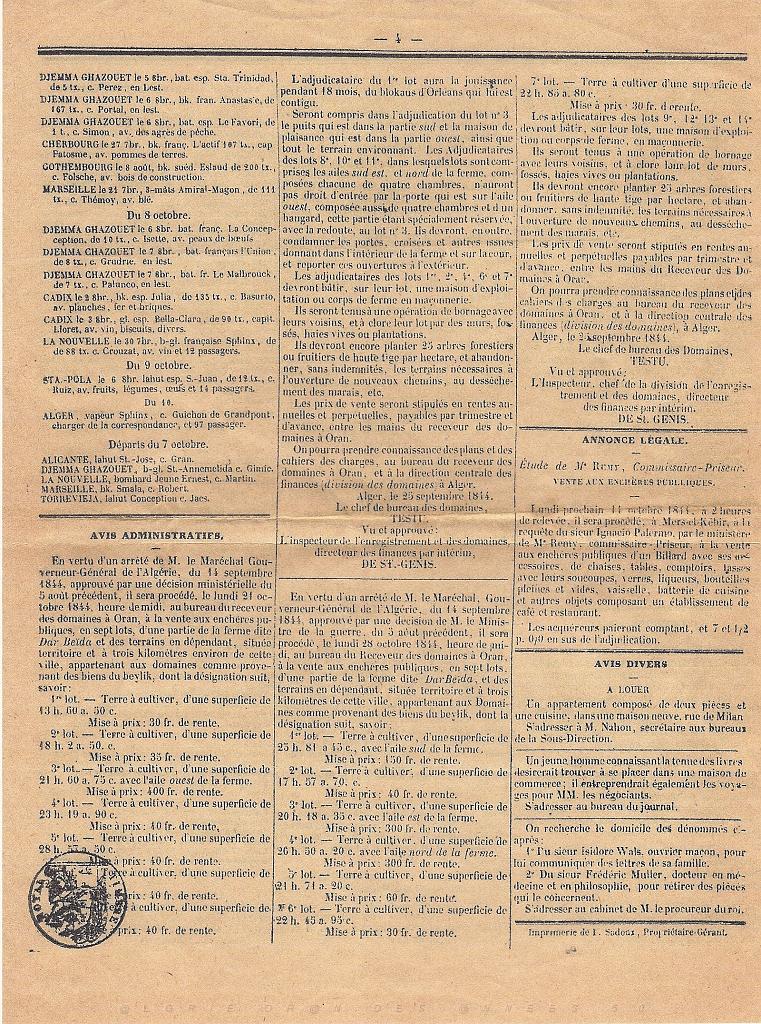 ECHO D ORAN N° 1 DU 12 OCTOBRE 1844 PAGE 004 1.jpg